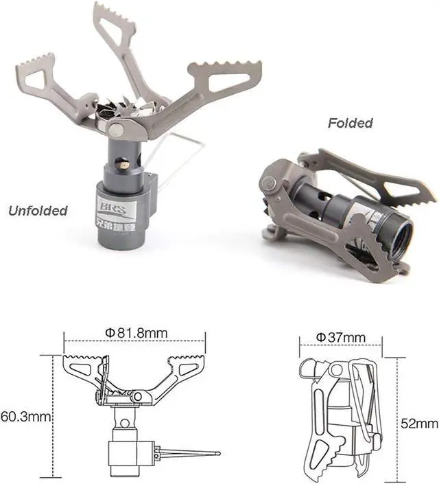 Alt view image 2 of 7 - BRS Stove BRS 3000T Stove Titanium Ultralight Backpacking Stove Portable Propane Camping Stove Gas Burner Camp Stove only 26g with Extra O Ring