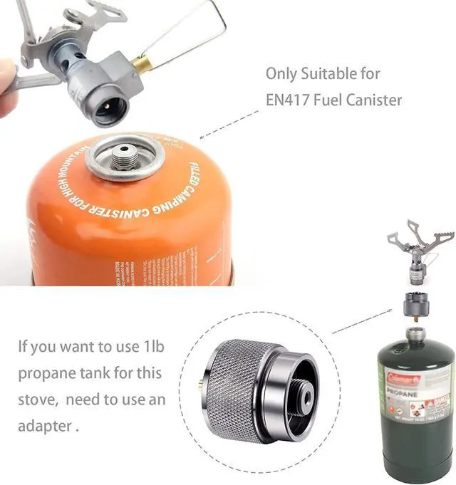 Alt view image 4 of 7 - BRS Stove BRS 3000T Stove Titanium Ultralight Backpacking Stove Portable Propane Camping Stove Gas Burner Camp Stove only 26g with Extra O Ring