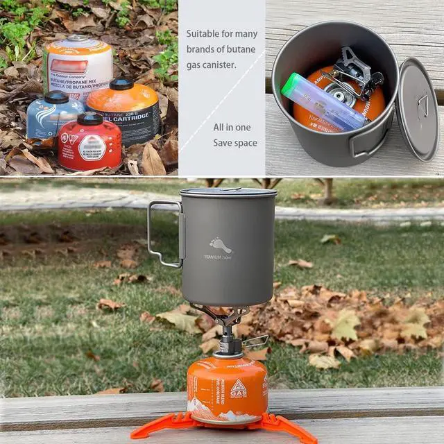 Alt view image 7 of 7 - BRS Stove BRS 3000T Stove Titanium Ultralight Backpacking Stove Portable Propane Camping Stove Gas Burner Camp Stove only 26g with Extra O Ring