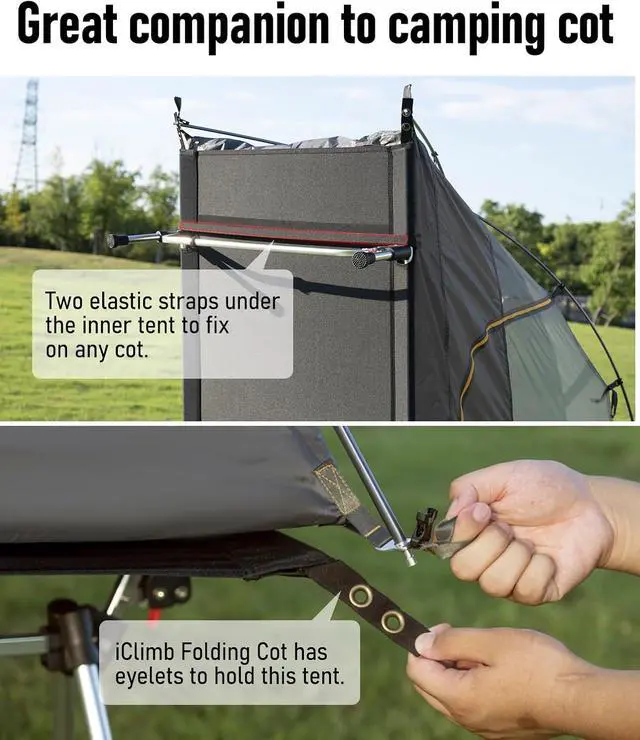 Alt view image 7 of 7 - Ultralight 4 Season Solo Tent Waterproof with Snow Skirt Rainfly, Ground/Off The Ground Tent for Backpacking Camping Hiking Trekking Mountaineering