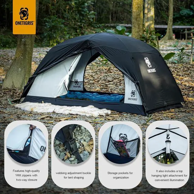 Alt view image 7 of 7 - OneTigris Stella 4 Season Camping Tent Backpacking Waterproof Lightweight Easy Setup Instant 3000mm Waterproof Rating Outdoor Hiking Tent