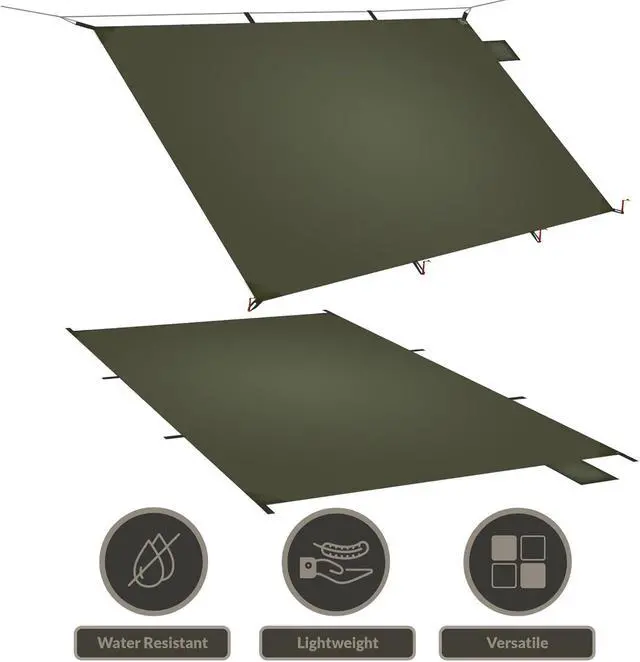 Alt view image 3 of 6 - Onewind Ultralight Tent Footprint, 4000mm Waterproof Silnylon Groundsheet | Lightweight Small Camping Tarp for Backpacking Hiking and Thru-Hiking, 98" *55"