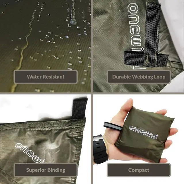 Alt view image 2 of 6 - Onewind Ultralight Tent Footprint, 4000mm Waterproof Silnylon Groundsheet | Lightweight Small Camping Tarp for Backpacking Hiking and Thru-Hiking, 98" *55"