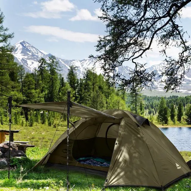 Alt view image 6 of 7 - Forceatt Camping Tent 2/3/4 Person, Professional Waterproof & Windproof Lightweight Backpacking Tent Suitable for Outdoor,Hiking,Camping, Mountaineering and Travel