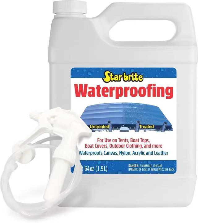 Main image of STAR BRITE Waterproofing Spray, Waterproofer + Stain Repellent + UV Protection for Boat Covers, Car Covers, Bimini Tops, Tents, Jackets, Backpacks, Boots, Awnings, Patio Covers & More