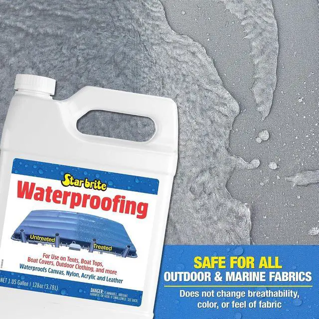 Alt view image 3 of 6 - STAR BRITE Waterproofing Spray, Waterproofer + Stain Repellent + UV Protection for Boat Covers, Car Covers, Bimini Tops, Tents, Jackets, Backpacks, Boots, Awnings, Patio Covers & More