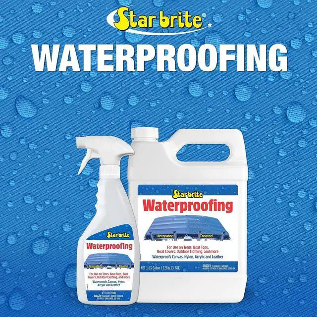 Alt view image 6 of 6 - STAR BRITE Waterproofing Spray, Waterproofer + Stain Repellent + UV Protection for Boat Covers, Car Covers, Bimini Tops, Tents, Jackets, Backpacks, Boots, Awnings, Patio Covers & More