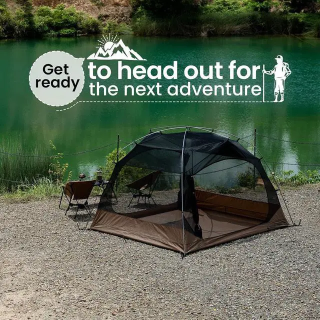 Alt view image 7 of 7 - OneTigris JOVIAN 4 Person Camping Tent 3 Season Family Shelter Easy Setup Outdoor Backpacking with 2000mm Outer Rainfly, 5000mm Bottom & Waterproof Floor Mat
