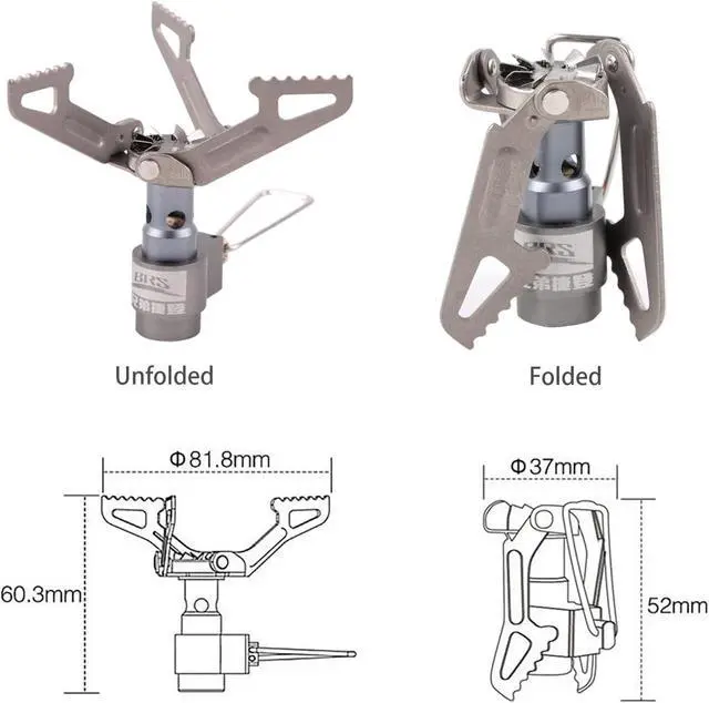 Alt view image 3 of 7 - Ultralight Backpacking Stove Portable Pocket Stove Titanium Camping Gas Burner only 26g with 1 Extra Backup O-Ring