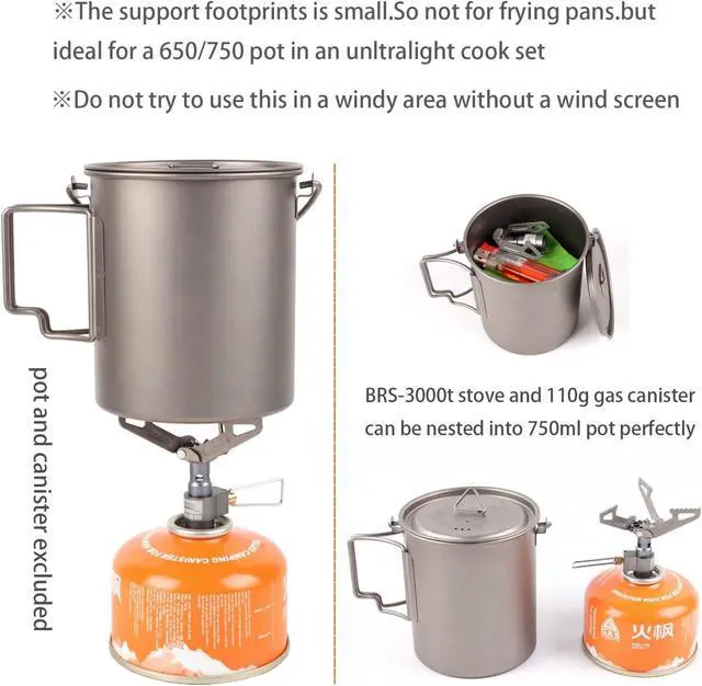 Alt view image 5 of 7 - Ultralight Backpacking Stove Portable Pocket Stove Titanium Camping Gas Burner only 26g with 1 Extra Backup O-Ring
