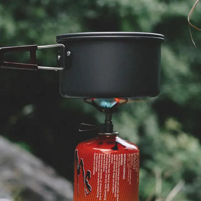 Alt view image 7 of 7 - Ultralight Backpacking Stove Portable Pocket Stove Titanium Camping Gas Burner only 26g with 1 Extra Backup O-Ring