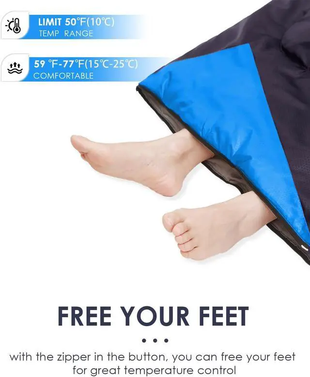 Alt view image 6 of 7 - Sleeping Bags for Adults Backpacking Lightweight Waterproof- Cold Weather Sleeping Bag for Girls Boys Mens for Warm Camping Hiking Outdoor Travel Hunting with Compression Bags