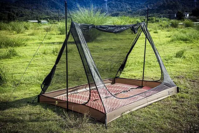 Alt view image 2 of 7 - OneTigris 2 Person Mesh Tent, 3 Openings Screen Shelter with Waterproof Bathtub Floor for Outdoors Camping Lightweight Backpacking Thru-Hiking Travel Patio