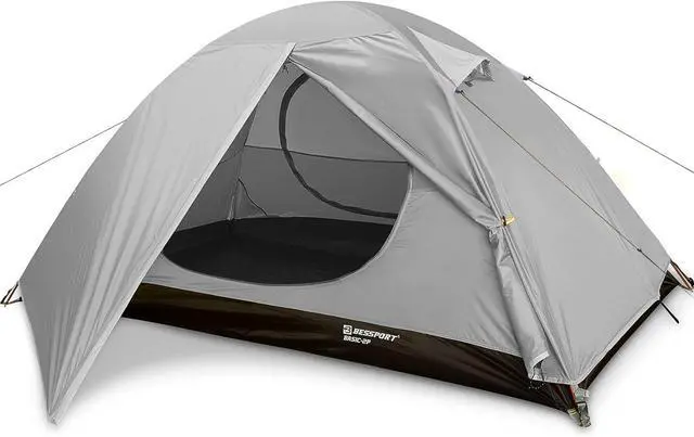 Main image of Camping Tent 1/2 Person Tent Waterproof Two Doors Backpacking Tent Easy Setup Lightweight for Outdoor, Hiking Mountaineering Travel
