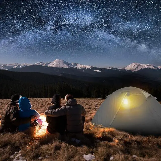 Alt view image 7 of 7 - Camping Tent 1/2 Person Tent Waterproof Two Doors Backpacking Tent Easy Setup Lightweight for Outdoor, Hiking Mountaineering Travel