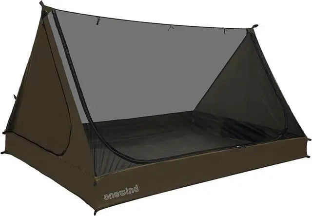 Main image of onewind Mesh Tent for 2 Person, 2 Openings Inner Tent for Tarp Ultralight Trekking Pole Tent Tarp Backpacking Netting Tent with Waterproof Bathtub Floor, No Trekking Pole Included