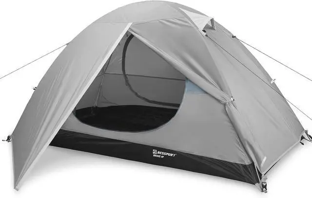 Main image of Camping Tent 1/2 Person Tent Waterproof Two Doors Backpacking Tent Easy Setup Lightweight for Outdoor, Hiking Mountaineering Travel