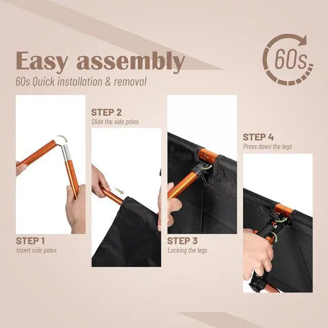 Alt view image 7 of 7 - G2 Foldable Camping Cot, Durable Travel Tent Cot, Ultralight for Backpacking, Summer Hiking, Mountaineering, Max Loading Capacity 264lb, Easy to use for Woman & Man, Comes with Storage Bag