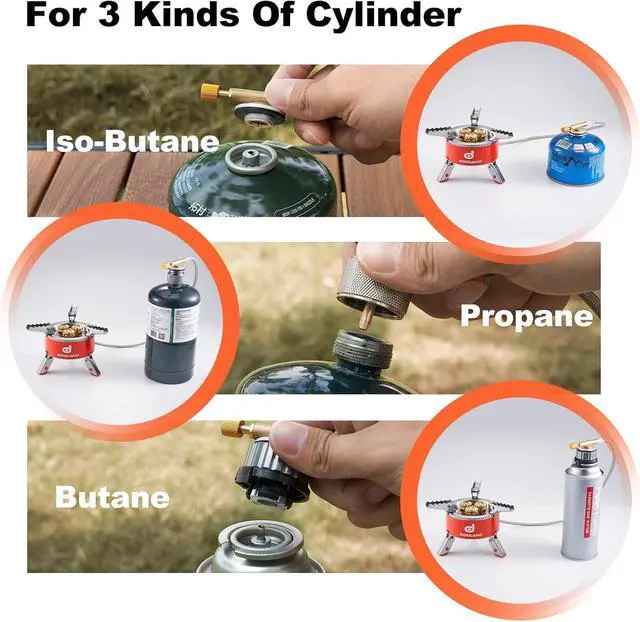Alt view image 5 of 6 - Odoland 5000W Portable Camping Stove Lightweight Camp Stove Collapsible Backpacking Stove with EVA Box for Outdoor Camping Cooking Hiking and Picnic