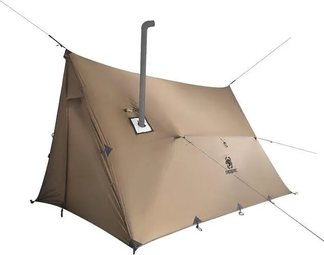 Alt view image 2 of 7 - OneTigris ROCDOMUS Hot Tent with Stove Jack, 3000mm Waterproof, Versatile Lightweight Hammock Tent for Camping, Hiking, Backpacking, Bushcraft, Car Trips