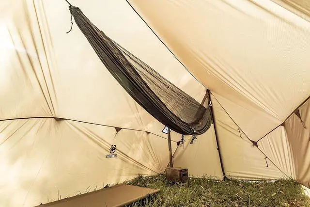 Alt view image 3 of 7 - OneTigris ROCDOMUS Hot Tent with Stove Jack, 3000mm Waterproof, Versatile Lightweight Hammock Tent for Camping, Hiking, Backpacking, Bushcraft, Car Trips