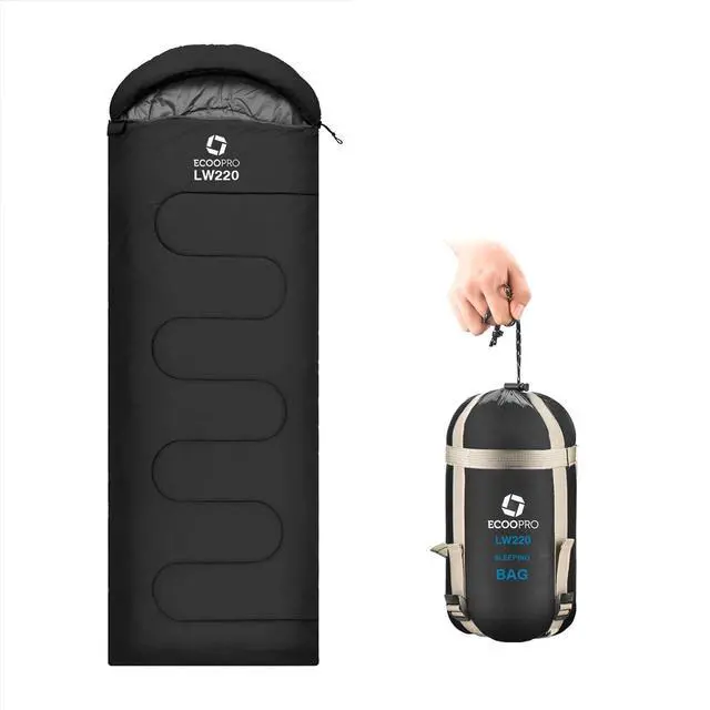 Main image of Warm Weather Sleeping Bag - Portable, Waterproof, Compact Lightweight, Comfort with Compression Sack - Great for Outdoor Camping, Backpacking & Hiking-83 L x 30" W Fits Adults