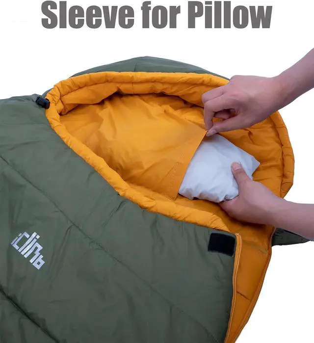 Alt view image 7 of 7 - 3M Thinsulate Insulation Mummy Sleeping Bag with Compression Sack Ultralight Compact Warm Washable for Adults Indoor Outdoor Backpacking Camping Hiking