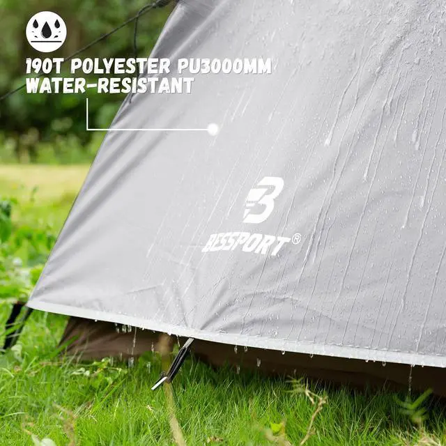 Alt view image 5 of 7 - Camping Tent for 2-3 Person, Lightweight Backpacking Tent Waterproof Windproof Two Doors Easy Setup Double Layer Outdoor Tents for 3 to 4 Seasons, Suitable for Outdoor,Hiking,Camping