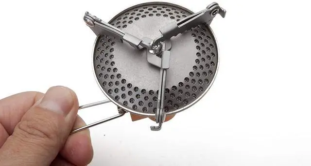 Alt view image 3 of 6 - Fire-Maple FMS-116T Portable Stove Ultra Light Titanium Backpacking Stove | Sturdy Wide Burner Fits Large Pots, Powerful 2300W Flame, Titanium Build at Just 48g, Folds Tiny with Case