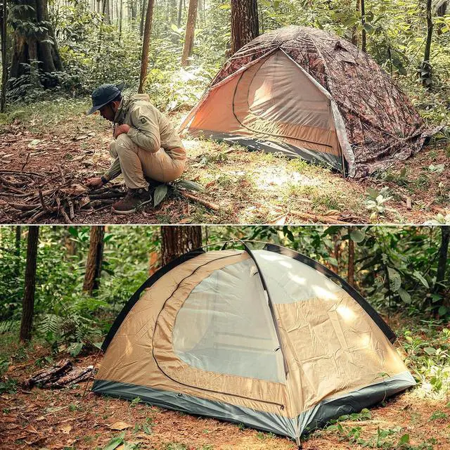 Alt view image 2 of 7 - GEERTOP 2 Person Backpacking Tent, Lightweight Waterproof 4-Season Tent | Freestanding, Fast Pitch, Aluminum Frame, Double-Wall, Snow Skirt, Dual Vestibules