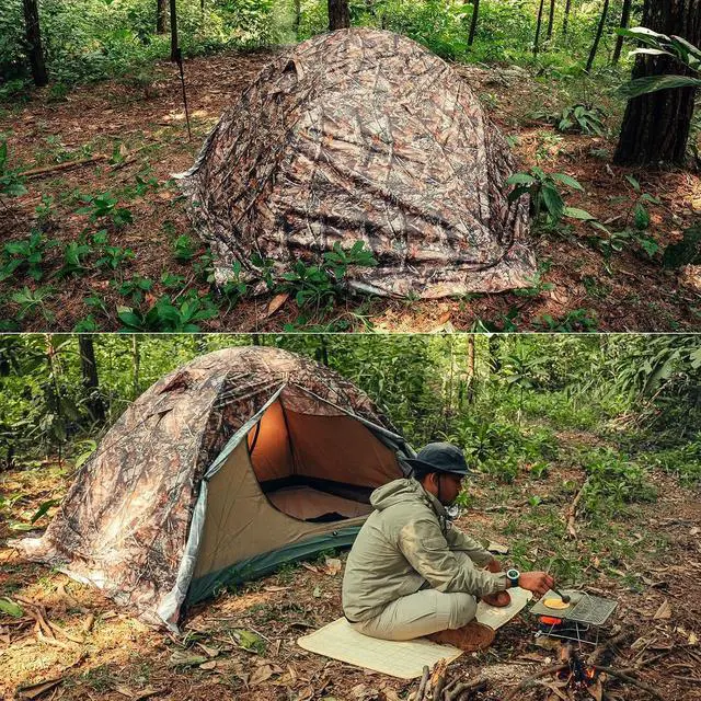Alt view image 5 of 7 - GEERTOP 2 Person Backpacking Tent, Lightweight Waterproof 4-Season Tent | Freestanding, Fast Pitch, Aluminum Frame, Double-Wall, Snow Skirt, Dual Vestibules