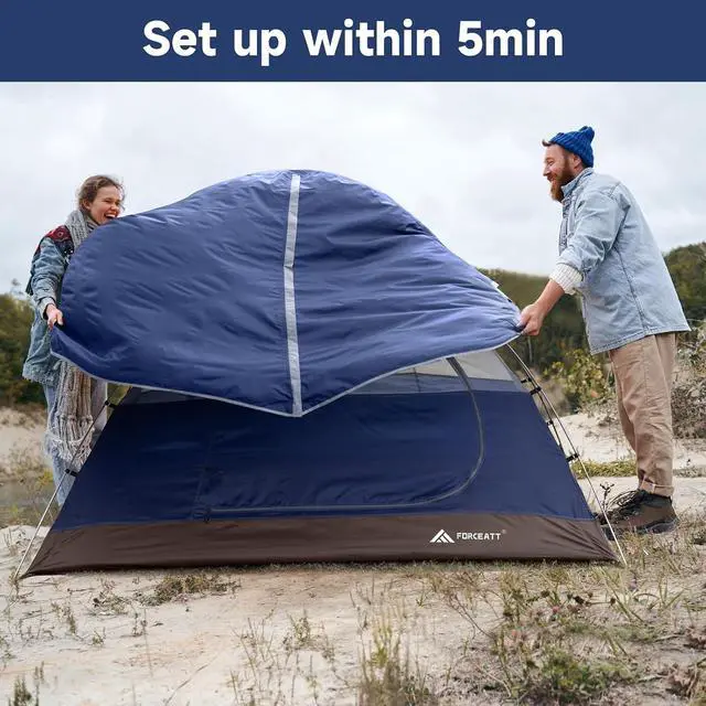 Alt view image 7 of 7 - Forceatt Camping Tent 2 Person, Backpacking Tent Waterproof & Windproof, Ultralight Instant Tent with Rain Fly for Camping, Hiking, Outdoor