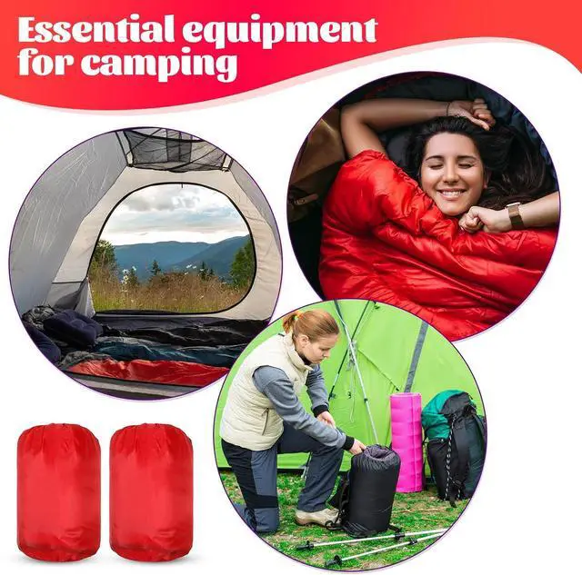 Alt view image 2 of 7 - Macarrie 10 Pcs Bulk Sleeping Bags for Adults 0 Degree Waterproof Emergency Sleeping Bags with Compression Sack for Camping Hiking Backpacking Outdoor Activities