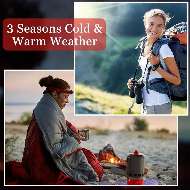 Alt view image 7 of 7 - Macarrie 10 Pcs Bulk Sleeping Bags for Adults 0 Degree Waterproof Emergency Sleeping Bags with Compression Sack for Camping Hiking Backpacking Outdoor Activities