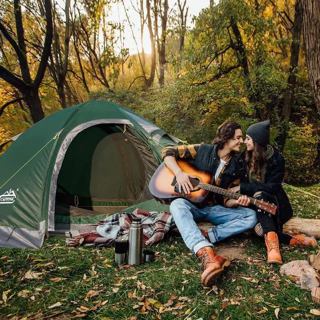Alt view image 2 of 7 - 2 Person Backpacking Tent, Waterproof 4 Season Tent, Windproof Cold Weather Winter Tent for Camping, Hiking, Hunting, Cycling