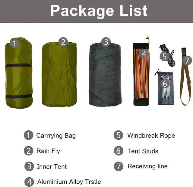 Alt view image 6 of 7 - HILLMAN 1/2/3/4 Person Tents for Camping Instant Lightweight Backpacking Tents Easy Set Up Waterproof Family Camping Tent with Rainfly & Carry Bag Portable Dome Tent for Camping Hiking & Traveling
