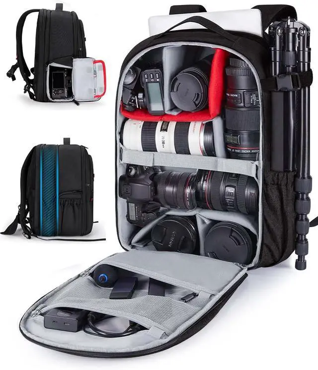 Main image of BAGSMART Camera Bag for DSLR, Waterproof Camera Backpacks for Photographers, Camera Case with Laptop Compartment-15.6" Black