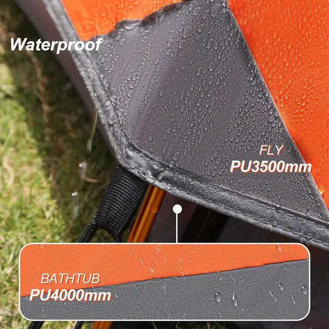 Alt view image 3 of 7 - 1 Person Tent for Camping Hiking Mountain Hunting Backpacking Tents 4 Season Resistance to Windproof Rainproof and Waterproof