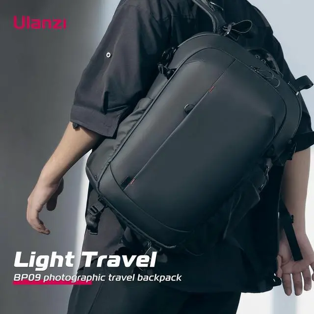 Alt view image 2 of 7 - ULANZI 22L Camera Backpack Professional Bag, Water-Resistant Camera Case | Photography Anti Theft Travel for Photographers DSLR Mirrorless Camera Lens Tripod Holder 16" Laptop Black