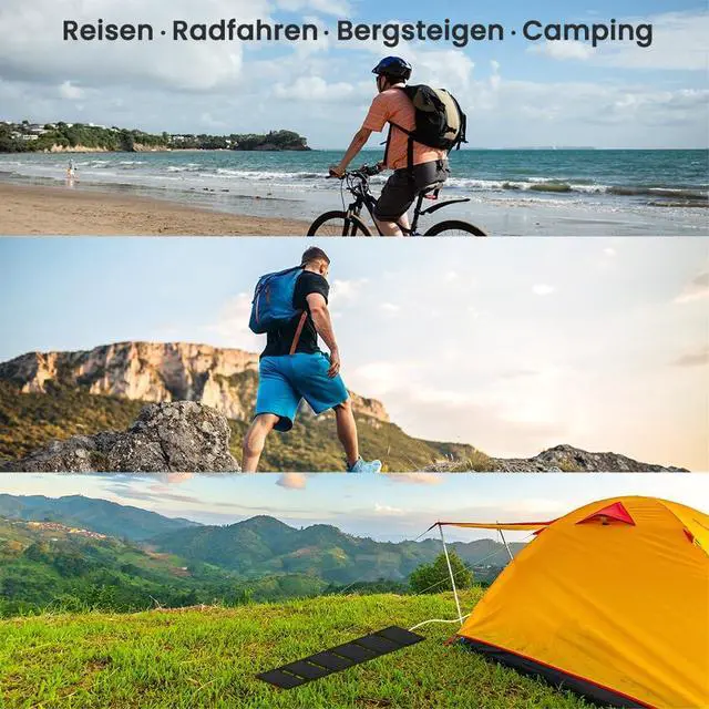 Alt view image 7 of 7 - FlexSolar 40W Foldable Solar Panel Charger, USB-C USB-A & DC Outputs | Waterproof portable solar charger for camping, hiking, backpacking; works with phones, power banks and tablets