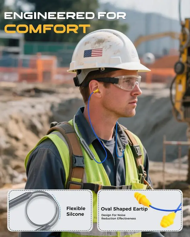 Alt view image 4 of 7 - MIPEACE Bluetooth Earplug Headphones, Neckband Wireless Earbuds earplugs-29db Noise Reduction isolating in-Ear earplug Earphones with Controls,IPX5 sweatproof,19+Hour Battery(Gray)