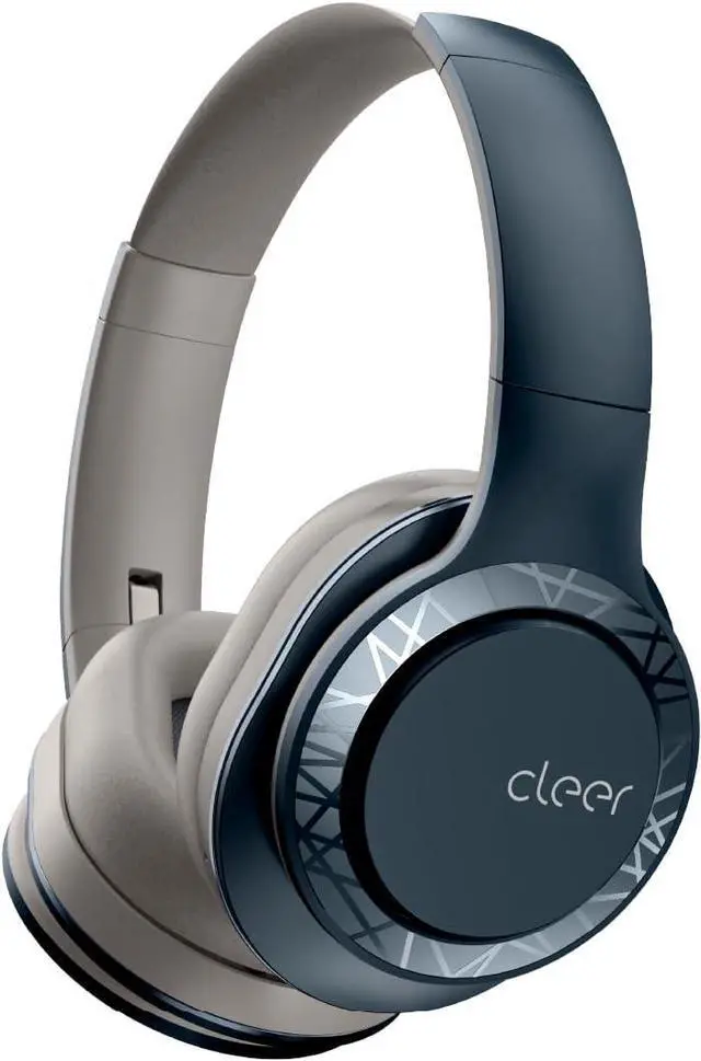 Main image of Cleer Enduro 100 Bluetooth Headphones, 40mm Ironless Driver, Deep Bass Over the Ear Headphones, 100Hr Play, Dual-Mic, Clear Calls, Comfort Fit, Bluetooth 5.0, Hi-Res Foldable Wireless Headphone, Navy