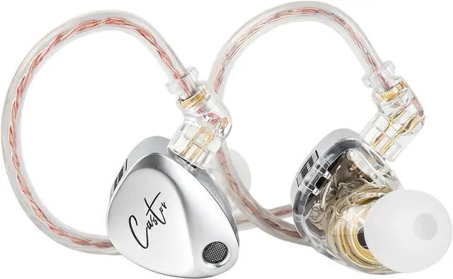Main image of KZ Castor in Ear Monitor, Harman Bass Edition IEM with Dual Dynamic Drivers, Tunable Sound Wired Headphones Gaming Earbuds with 4-Level Adjusting Switch, Noise-isolating (Standard Bass, Without Mic)