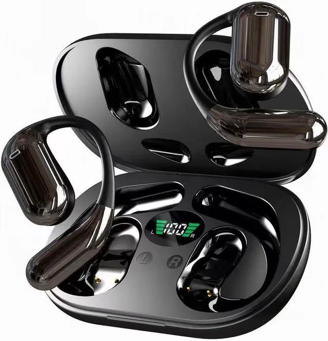 Main image of Hsility Wireless Earbuds Bluetooth Earbuds Built-in Mic with Ear Hooks 50H Playtime Ear Buds LED Display Charging Case Waterproof Design for Running Fitness