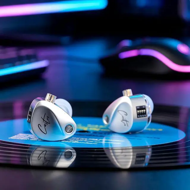 Alt view image 7 of 7 - KZ Castor in Ear Monitor, Harman Bass Edition IEM with Dual Dynamic Drivers, Tunable Sound Wired Headphones Gaming Earbuds with 4-Level Adjusting Switch, Noise-isolating (Standard Bass, Without Mic)