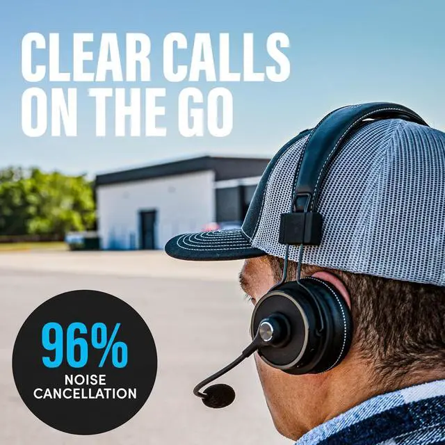 Alt view image 6 of 7 - Blue Tiger Elite Ultra 2.0 Wireless Bluetooth Headset - One-Ear Trucker | Professional Mono headset with mic, wireless noise cancelling, high-fidelity sound, 60-hour talk time, USB-C, Bluetooth 5.2