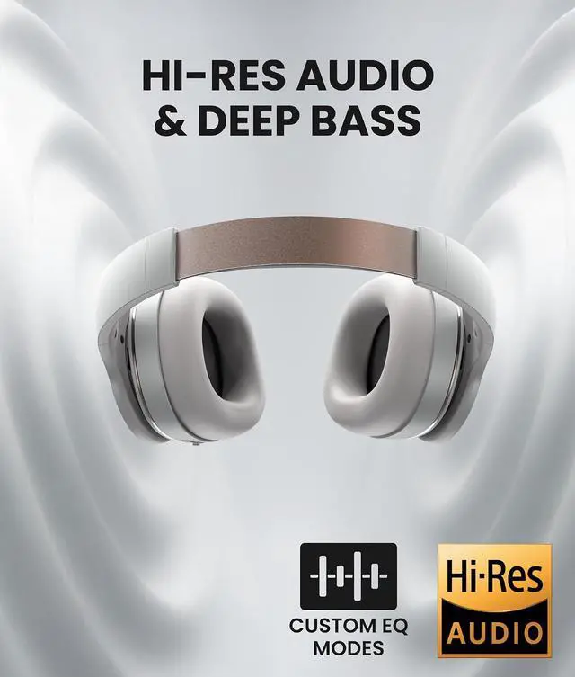 Alt view image 2 of 7 - Cleer Audio Enduro ANC Noise Canceling Headphones, Light Grey | Bluetooth Multipoint Connection, Over-the-Ear Design with Mic, Crystal Clear Hands-Free Calling, 60 Hours of Battery Life
