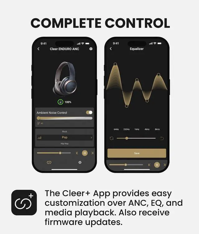 Alt view image 7 of 7 - Cleer Audio Enduro ANC Noise Canceling Headphones, Light Grey | Bluetooth Multipoint Connection, Over-the-Ear Design with Mic, Crystal Clear Hands-Free Calling, 60 Hours of Battery Life