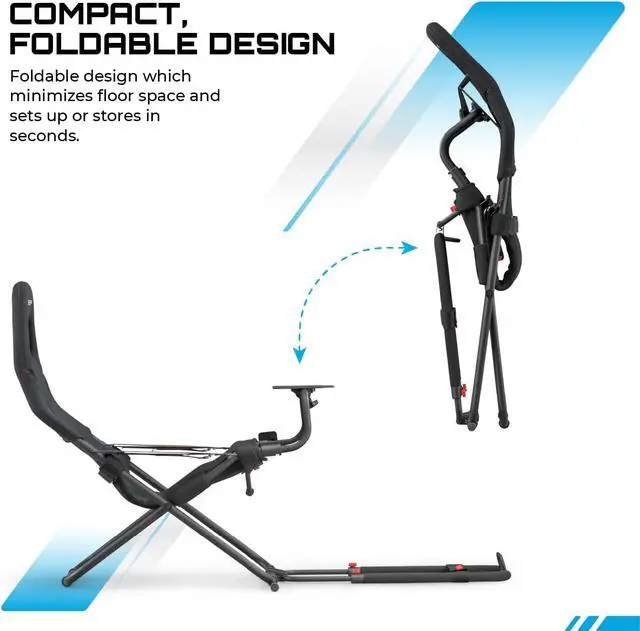 Alt view image 5 of 7 - PLAYSEAT Challenge Racing Simulator Cockpit | Foldable & Adjustable | for High Performance Sim Racing | Compact & Flexible | Supports All Steering Wheels & Pedals | for PC and Console