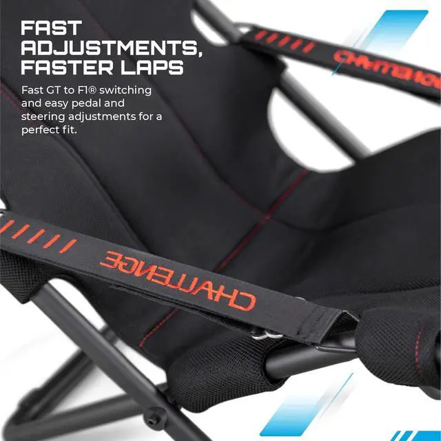 Alt view image 6 of 7 - PLAYSEAT Challenge Racing Simulator Cockpit | Foldable & Adjustable | for High Performance Sim Racing | Compact & Flexible | Supports All Steering Wheels & Pedals | for PC and Console
